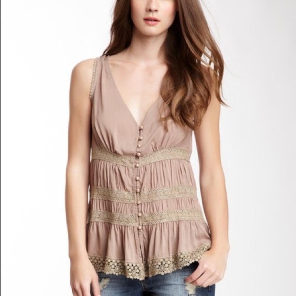 Love Stitch Embroidered Crochet Tank Top